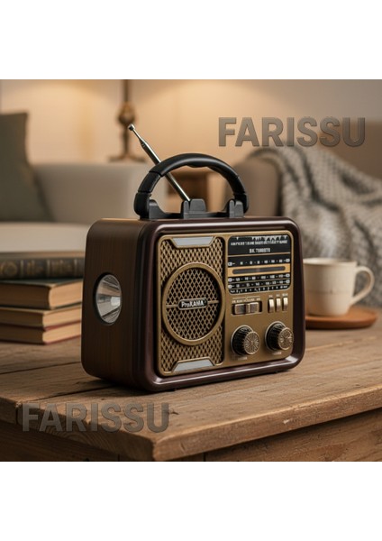 BK-7080BTS Nostaljik Görünümlü, Solar Şarjlı, Usb/tf Kart/bluetooth Müzik Çalar ve Fener fiyatları