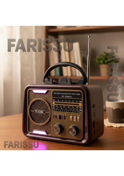 BK-7080BTS Nostaljik Görünümlü, Solar Şarjlı, Usb/tf Kart/bluetooth Müzik Çalar ve Fener modelleri
