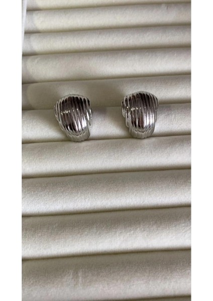 Silver Renkli Bombeli Küpe fiyatları