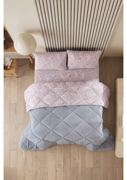 Nordelle Battal Boy Lüx Wellsoft Yorgan Çift Taraflı - 2 Adet Yastık Kılıflı Yorgan Seti 215X235 cm
