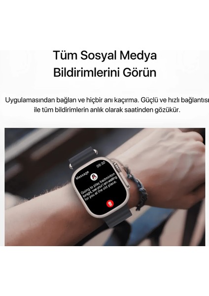 Watch Ultra 2 Max Suit Akıllı Saat 7 Kordon 1 Kulaklık Seti modelleri