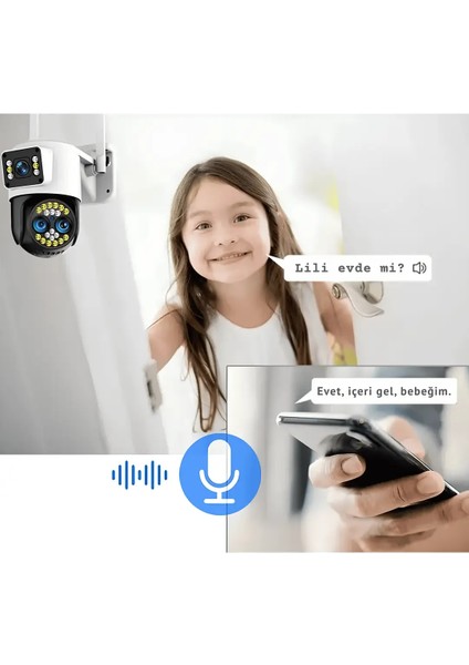 Wı-Fi Dış Mekan Sensör ve Mikrofonlu Akıllı Güvenlik Kamerası fırsatları