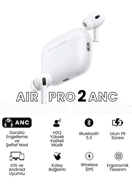 Air Pro 2 Premium Anc Kılıf Hediyeli (2025 Serisi)