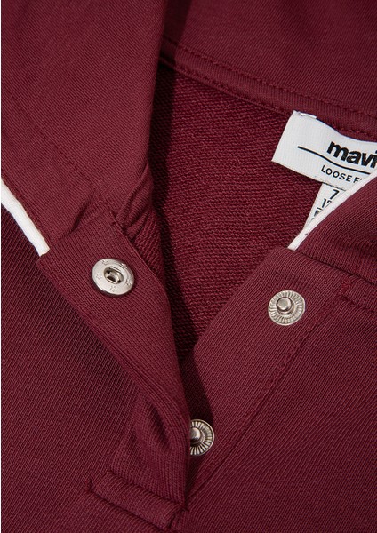 Mavi Jeans Baskılı Bordo Sweatshirt 7S10122-70393