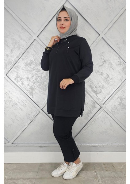 Kadın Taş Detaylı Tesettür Tunik