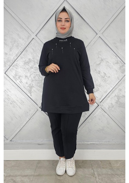 Kadın Taş Detaylı Tesettür Tunik modelleri