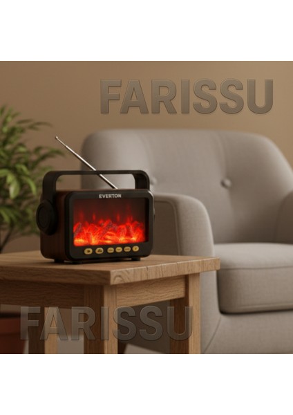 Everton RT-754 Şömine Görünümlü Nostaljik Bluetoothlu Radyo Güneş Enerjili Taşınabilir Müzik Kutusu fırsatları