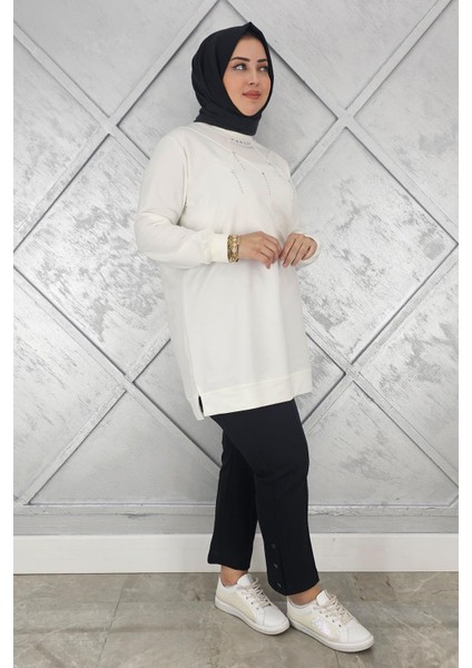 Kadın Taş Detaylı Tesettür Tunik fiyatları