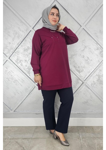 Kadın Taş Detaylı Tesettür Tunik fiyatları