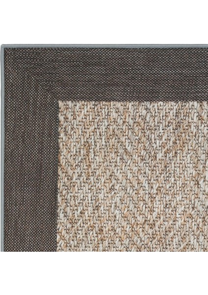 Pratico Kahverengi Mutfak Halısı Dijital Baskı Sisal Hasır Görünüm Kaydırmaz Taban Yıkanabilir Halı fırsatları