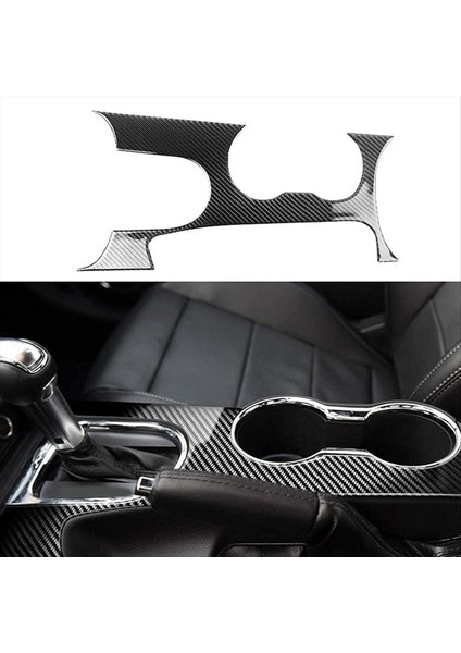 Karbon Fiber Iç Merkez Konsolu Dişli Vites Paneli Kupa Tutucu Tutucu Trim Daral Çerçeve Ford Mustang 2015-2021 (Yurt Dışından)