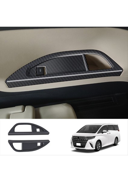 Toyota Alphard/vellfire 40 Serisi 2023+ Üçüncü Drenaj Kupası Çerçevesi Iç Trim Aksesuarları Karbon Fiber Desen (Yurt Dışından) fiyatları