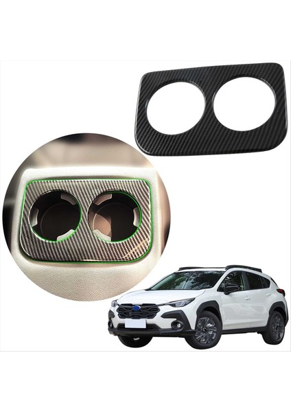Subaru Crosstrek Için 2023 2024 Araba Arka Su Bardağı Tutucu Kapak Kaplama Aksesuarları Abs Karbon Fiber (Yurt Dışından) modelleri