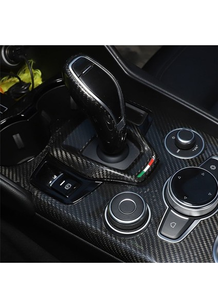 Kuru Karbon Fiber Araç Dişli Vites Paneli Çerçeve Trim Kapak Alfa Için Romeo Giulia Stelvio 2020 2021 Iç Aksesuarlar (Yurt Dışından) modelleri