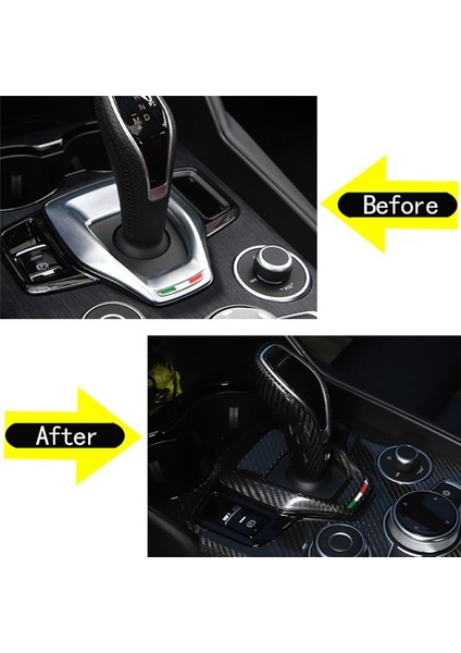 Kuru Karbon Fiber Araç Dişli Vites Paneli Çerçeve Trim Kapak Alfa Için Romeo Giulia Stelvio 2020 2021 Iç Aksesuarlar (Yurt Dışından) fırsatları