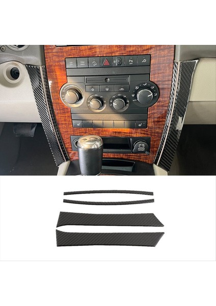 Jeep Commander Için 2006-2010 Karbon Fiber Otomobil Merkezi Konsol Navigasyon Yan Şeritleri Trim Sticker Aksesuarları (Yurt Dışından) fırsatları