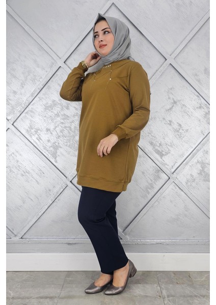 Kadın Taş Detaylı Tesettür Tunik