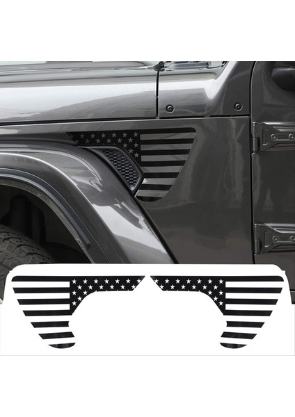 Yan Çamurluk Havalandırma Sticker Kapak Çıkartmaları Jeep Wrangler Için Siyah Trim Jl Jlu 2018-2022 Gladiator Jt 2020-2022 (Yurt Dışından) fırsatları