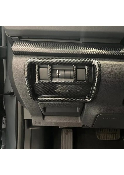 Subaru Crosstrek Için 2023 2024 Araba Kafası Işık Lambası Ayarlama Anahtarı Kapak Trim Aksesuarları Abs Karbon Fiber (Yurt Dışından) modelleri