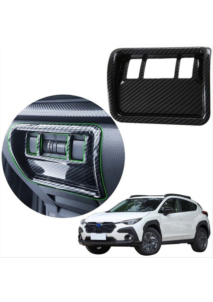 Subaru Crosstrek Için 2023 2024 Araba Kafası Işık Lambası Ayarlama Anahtarı Kapak Trim Aksesuarları Abs Karbon Fiber (Yurt Dışından) indirimleri