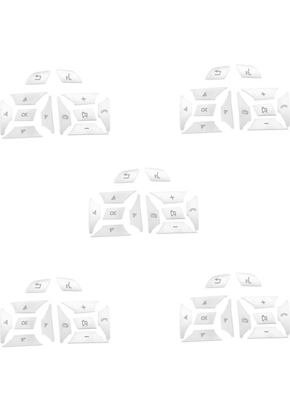 60X Direksiyon Simidi Düğmesi Anahtar Trim Kapak Çıkartma Mercedes Benz W176 W246 W212 W204 (Yurt Dışından)