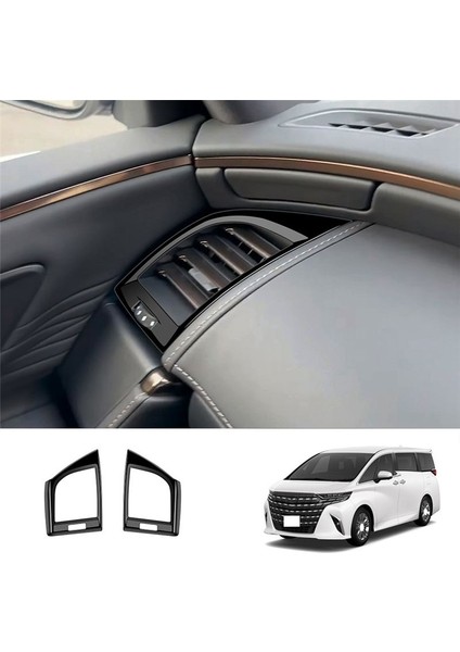 Toyota Alphard 40 Serisi 2023+ Rhd Parlak Siyah Gösterge Tablosu Koşul Durumu Havalandırma Outlet Kapak Döşeme Çerçevesi Çıkartma (Yurt Dışından) modelleri
