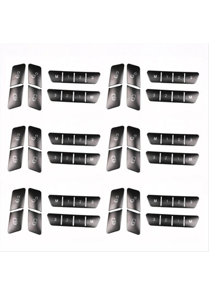 72PCS Araba Kapısı Koltuk Bellek Kilit Anahtarı Düğmesi Çıkartmaları Mercedes Için Kapak Kaplama Benz A B C E Sınıf Cla Gla Gle Gls ml (Yurt Dışından)
