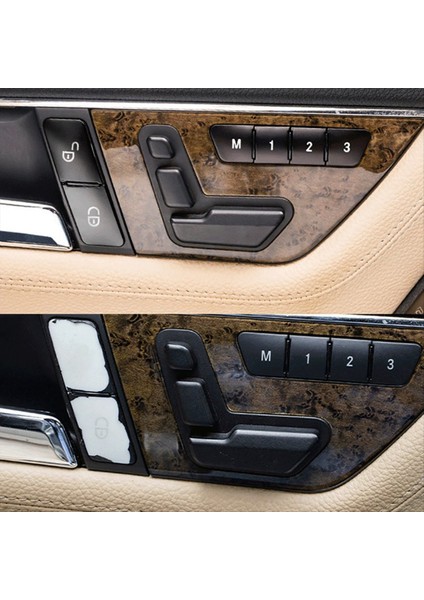 72PCS Araba Kapısı Koltuk Bellek Kilit Anahtarı Düğmesi Çıkartmaları Mercedes Için Kapak Kaplama Benz A B C E Sınıf Cla Gla Gle Gls ml (Yurt Dışından) modelleri
