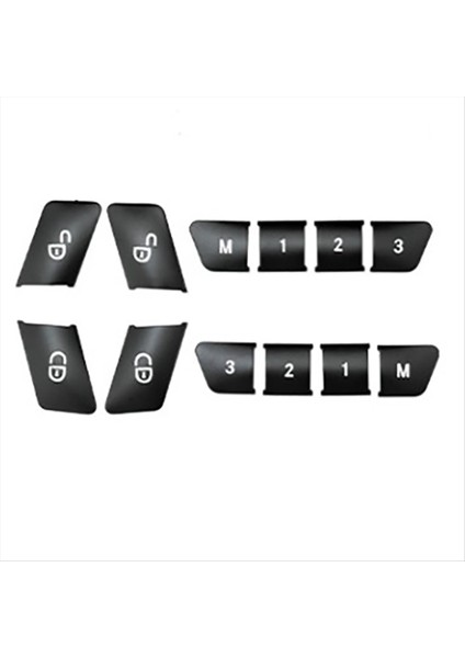 72PCS Araba Kapısı Koltuk Bellek Kilit Anahtarı Düğmesi Çıkartmaları Mercedes Için Kapak Kaplama Benz A B C E Sınıf Cla Gla Gle Gls ml (Yurt Dışından) indirimleri