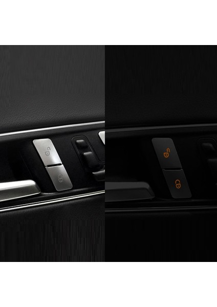 Mercedes Benz Için 2x A B C E Glk ml Gl G Sınıf Kapı Kilidi Kilidi Açma Düğmeleri Kapak Çıkartmaları Trim Araba Stilini (Yurt Dışından) fırsatları