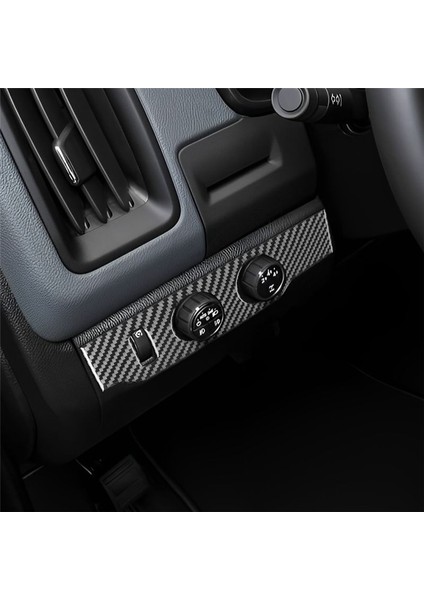 Chevrolet Colorado Için 2015-2022 Yumuşak Karbon Fiber Araba Far Anahtarı Kontrol Düğmesi Kapak Trim Sticker Aksesuarları (Yurt Dışından) indirimleri