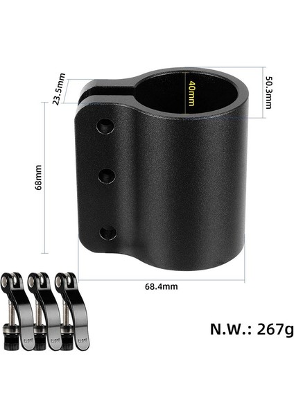 Elektrikli Scooter Güçlendirilmiş Kilitli Kelepçe Klipsi Siyah (Yurt Dışından) modelleri