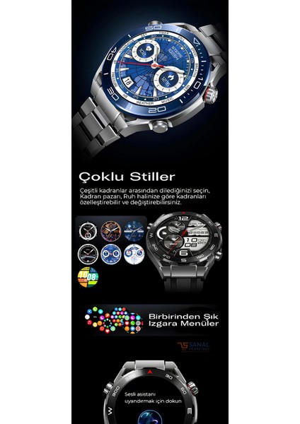 Watch Vn 4 Pro Plus Akıllı Saat (3 Kordonlu 2025 Serisi) indirimleri