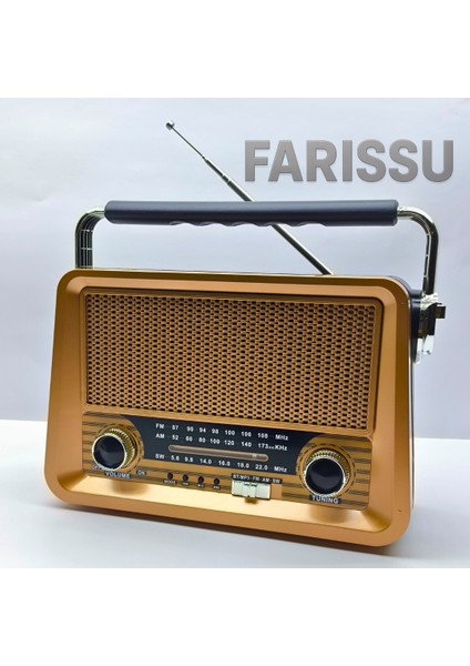 Everton RT-756 Nostaljik Retro Tasarım Radyo - Fm/am/sw 3 Bant, Bluetooth, Usb/tf Mp3 Çalar