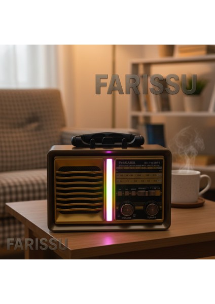 BK-7050BTS Nostaljik Solar Radyo | Am/fm/sw 3 Bant | Bluetooth, Usb/tf Müzik Destekli | El Fenerli modelleri