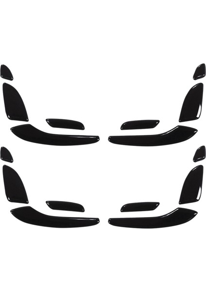 16PCS Siyah Otomatik Araba Kapısı Koltuk Ayarlama Düğmesi Anahtarı Kapak Çıkartma Trim Mercedes Benz E C Glc Sınıfı W213 W205 X253 (Yurt Dışından)