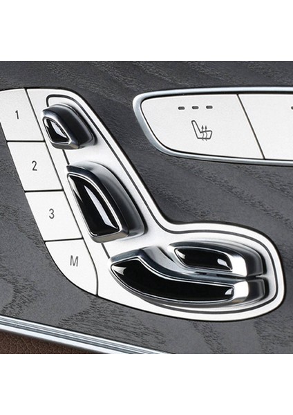 16PCS Siyah Otomatik Araba Kapısı Koltuk Ayarlama Düğmesi Anahtarı Kapak Çıkartma Trim Mercedes Benz E C Glc Sınıfı W213 W205 X253 (Yurt Dışından) fırsatları