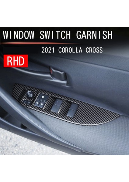 Toyota Corolla Cross 2021 2022 Rhd Için Araba Parlak Siyah Pencere Cam Kaldırma Düğmesi Anahtarı Kapak Trim Kapısı Kol Dayama Paneli (Yurt Dışından) fırsatları