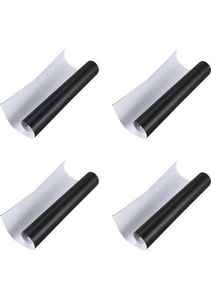 4pcs 12X60 Inç Mat Siyah Vinil Film Sargısı Araba Diy Etiketi (Yurt Dışından)