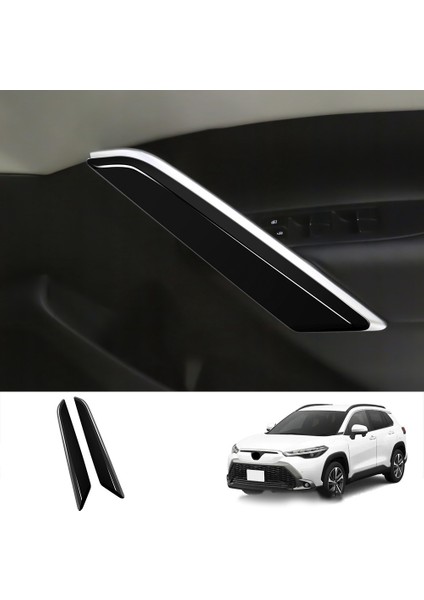 2pcs Parlak Siyah Araba Iç Kapı Tutamı Toyota Corolla Cross Için Cross 2021 2022 Rhd Için (Yurt Dışından) modelleri