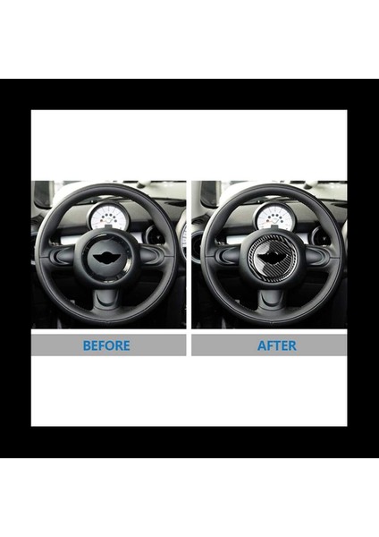 2x Araç Karbon Fiber Direksiyon Simidi Kapağı Çıkartmaları Mini Cooper Clubman R55 R56 Countryman R60 (Yurt Dışından) fırsatları