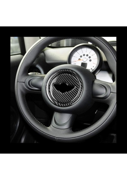 2x Araç Karbon Fiber Direksiyon Simidi Kapağı Çıkartmaları Mini Cooper Clubman R55 R56 Countryman R60 (Yurt Dışından) indirimleri