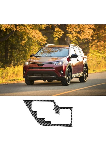 Karbon Fiber Dişli Vites Paneli Trim Çerçeve Toyota Rav4 2014 2015 2016 2017 2018 2019 Lhd Aksesuarları (Yurt Dışından) indirimleri