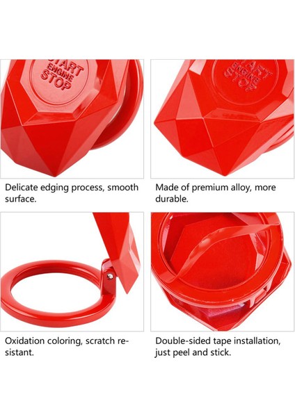 Araç Motoru Başlat Durdur Düğmesi Kapak Döşeme Itme Düğmesi Anahtarı Iç Aksesuarlar Araç Dekoratif Başlat Durdur Düğmesi Kapakları (Yurt Dışından) fiyatları