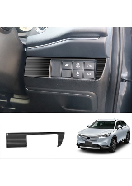 Araba Siyah Titanyum Fırçalanmış Çok Fonksiyonlu Düğme Dekoratif Çerçeve Kapağı Honda Vezel Hr-V-V-V Hrv 2021 2022 (Yurt Dışından) fiyatları