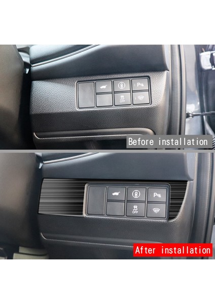 Araba Siyah Titanyum Fırçalanmış Çok Fonksiyonlu Düğme Dekoratif Çerçeve Kapağı Honda Vezel Hr-V-V-V Hrv 2021 2022 (Yurt Dışından) indirimleri