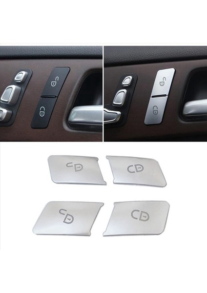 Mercedes Için 3x Benz A B C E Glk ml Sınıf Kapı Kilidi Kilitli Düğmeler Dekorasyon Kapağı Çıkartmalar Trim Araba Stilini (Yurt Dışından) modelleri