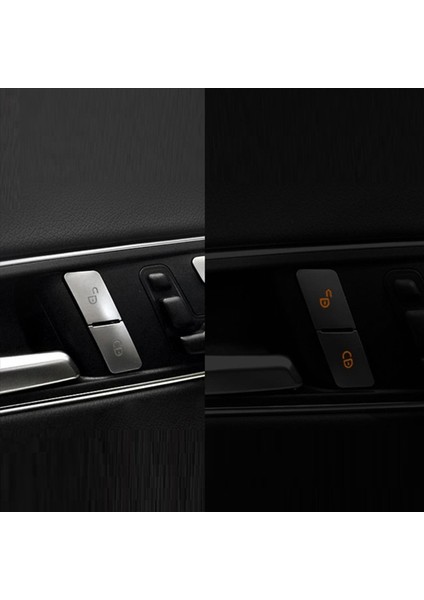 Mercedes Için 3x Benz A B C E Glk ml Sınıf Kapı Kilidi Kilitli Düğmeler Dekorasyon Kapağı Çıkartmalar Trim Araba Stilini (Yurt Dışından) indirimleri