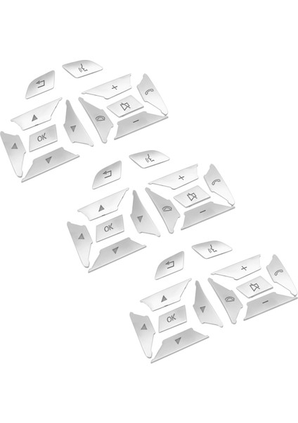 36X Direksiyon Simidi Düğmesi Anahtar Trim Kapak Mercedes Benz A B C E ml Gl Cla Gla Gla Glk Sl Slk Sınıfı W176 W246 W212 W204 (Yurt Dışından)