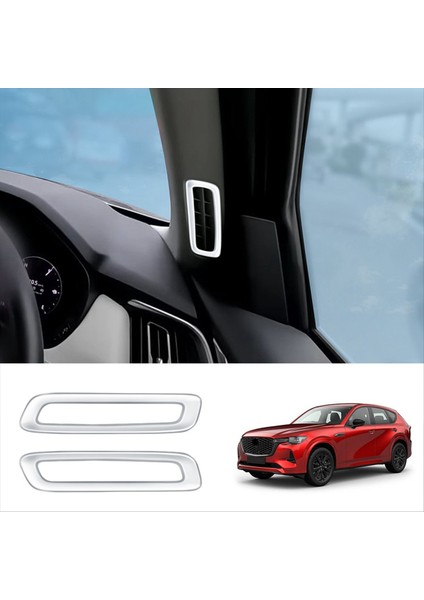 Mazda Cx-60 2022 2023 Rhd Gümüş Araç Için Bir Sütun Klima Outlet Dekoratif Çerçeve Sticker Aksesuarları (Yurt Dışından) fırsatları